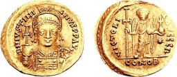 SB288B Justinian I. Solidus. Rome