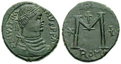 SB292 Justinian I. Follis. Rome