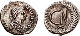 SB314 Justinian I. 250 nummi. Ravenna