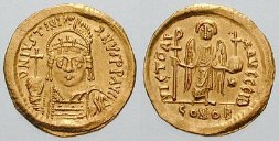 SB328D Justinian I. Solidus. Uncertain