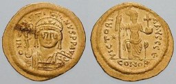 SB346 Justin II. Solidus. Constantinople