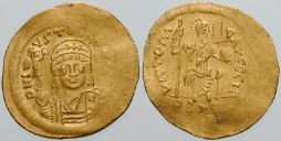 SB351 Justin II. Solidus. Constantinople