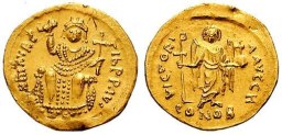 SB474 Maurice Tiberius. Solidus. Constantinople