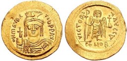 SB478 Maurice Tiberius. Solidus. Constantinople