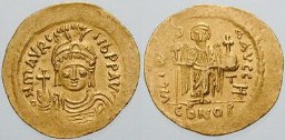 SB480 Maurice Tiberius. Solidus. Constantinople