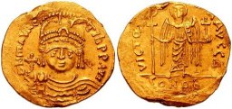 SB524 Maurice Tiberius. Solidus. Antioch (Theoupolis)