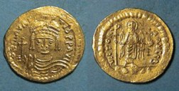 SB525 Maurice Tiberius. Solidus. Antioch (Theoupolis)