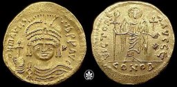 SB528 Maurice Tiberius. Solidus. Antioch (Theoupolis)