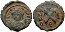 SB536 Maurice Tiberius. Decanummium (10 nummi). Antioch (Theoupolis)