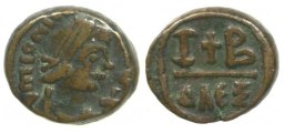 SB543 Maurice Tiberius. Dodecanummium (12 nummi). Alexandria