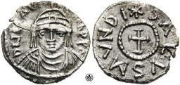 SB552 Maurice Tiberius. Half siliqua. Carthage