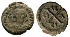 SB583 Maurice Tiberius. Decanummium (10 nummi). Syracuse (Sicily)