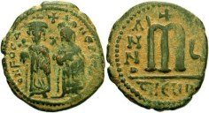 SB671 Phocas. Follis. Antioch (Theoupolis)