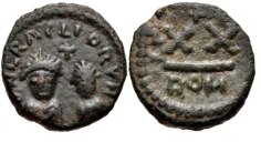 SB889 Heraclius. Half follis (20 nummi). Rome