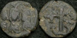 SB1198 Constantine IV Pogonatus. Half follis (20 nummi). Carthage