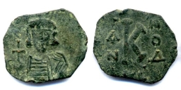 SB1213 Constantine IV Pogonatus. Half follis (20 nummi). Syracuse (Sicily)