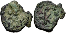 SB1241 Constantine IV Pogonatus. Half follis (20 nummi). Ravenna
