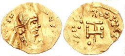 SB1254 Justinian II. Tremissis. Constantinople