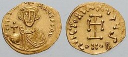 SB1255 Justinian II. Tremissis. Constantinople