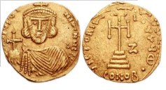 SB1282 Justinian II. Solidus. Syracuse (Sicily)