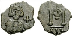 SB1294 Justinian II. Follis. Syracuse (Sicily)