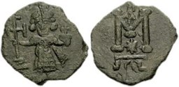 SB1300 Justinian II. Follis. Syracuse (Sicily)