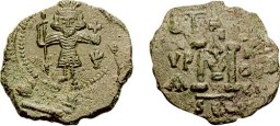 SB1301 Justinian II. Follis. Syracuse (Sicily)