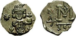 SB1303 Justinian II. Follis. Syracuse (Sicily)
