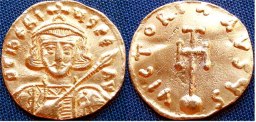 SB1362 Tiberius III Apsimar. Semissis. Constantinople