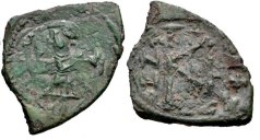 SB1369 Tiberius III Apsimar. Half follis (20 nummi). Constantinople