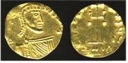 SB1391 Tiberius III Apsimar. Tremissis. Syracuse (Sicily)