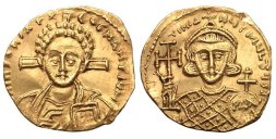 SB1419 Justinian II (2 reign). Tremissis. Constantinople