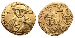 SB1421 Justinian II (2 reign). Tremissis. Constantinople