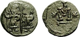 SB1438 Justinian II (2 reign). Follis. Syracuse (Sicily)