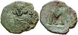 SB1469 Anastasius II Artemius. Follis. Constantinople