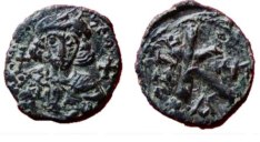 SB1470 Anastasius II Artemius. Half follis (20 nummi). Constantinople