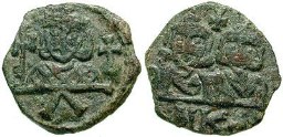 SB1569A Constantine V Copronymus. Half follis (20 nummi). Syracuse (Sicily)