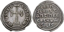 SB1585 Leo IV the Khazar. Miliaresion. Constantinople