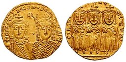 SB1591 Constantine VI and Irene. Solidus. Constantinople