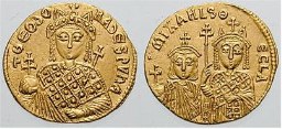SB1686 Michael III the Drunkard. Solidus. Constantinople