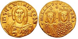 SB1687 Michael III the Drunkard. Solidus. Constantinople