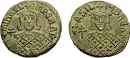 SB1693 Michael III the Drunkard. Follis. Constantinople
