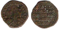 SB1711 Basil I the Macedonian. Follis. Constantinople