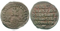 SB1713 Basil I the Macedonian. Follis. Constantinople