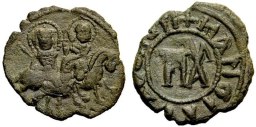 SB2554 Manuel II Palaeologus. Tornese. Constantinople