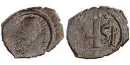 SB180 Justinian I. 16 nummi. Thessalonica
