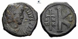 SB224 Justinian I. Half follis (20 nummi). Antioch (Theoupolis)