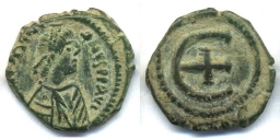 SB242 Justinian I. Pentanummium (5 nummi). Antioch (Theoupolis)