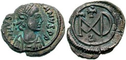 SB254 Justinian I. Siliqua. Carthage